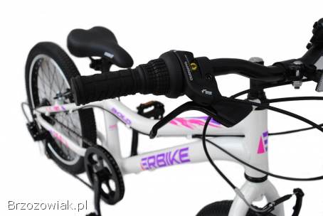 Rower 20 ALUMINIOWY z przerzutkami SHIMANO NOWY Biało-fioletowo-różowy