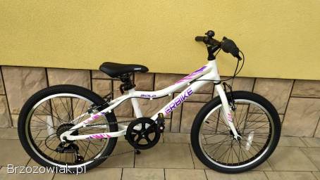 Rower 20 ALUMINIOWY z przerzutkami SHIMANO NOWY Biało-fioletowo-różowy