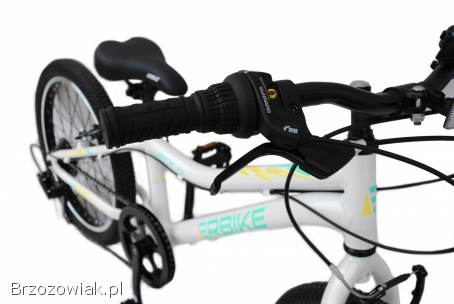 NOWY rower aluminiowy 20 cali SHIMANO 2 lata GWARANCJA biało-miętowy