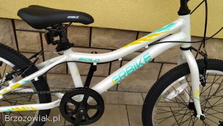NOWY rower aluminiowy 20 cali SHIMANO 2 lata GWARANCJA biało-miętowy
