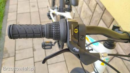NOWY rower aluminiowy 20 cali SHIMANO 2 lata GWARANCJA biało-miętowy