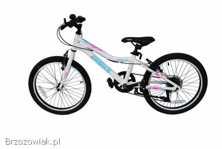 Rower dla dziewczynki 20 cali NOWY z gwarancją LEKKI aluminiowy biały niebieski