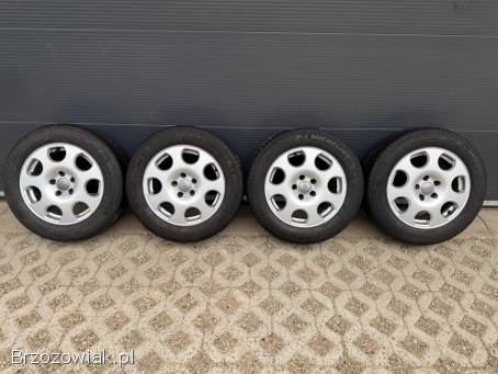 Koła letnie 5x112 R16 Audi 7J ET42 57,  1 stan DB + 205/60 Michelin 5 mm VW Skoda