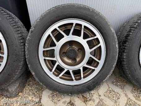 Koła letnie 4x100 R14 AVUS 6J ET38 57,  1 mm stan DB + 185/60 Dębica 3,  5/4,  5 mm