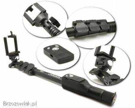 Kij selfie monopod bluetooth do telefonu z pilotem długi 123cm rozkładany!