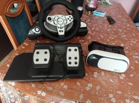 Kierownica,  okulary 3d i pedały do PlayStation,  2,  3 i PC