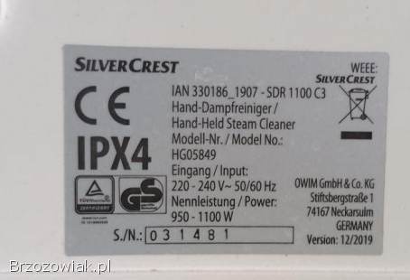 MYJKA PAROWA SILVERCREST