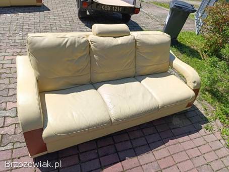 Włoski Zestaw mebli WYPOCZYNEK MB DESIGN Skóra
