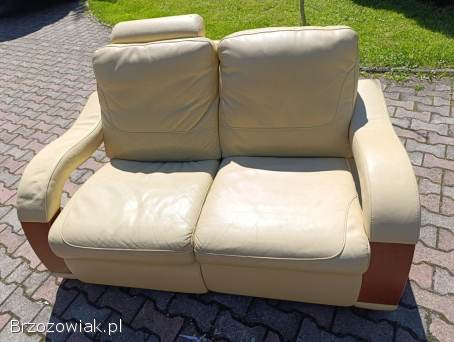 Włoski Zestaw mebli WYPOCZYNEK MB DESIGN Skóra