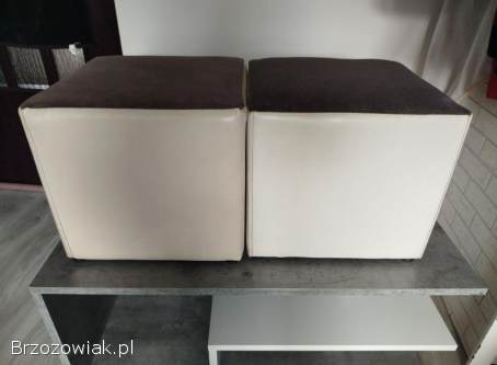Stolik kawowy/ ława i dwie pufy