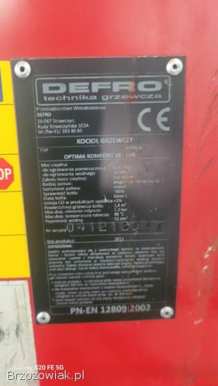 Piec defro + zbiornik na ciepla wode