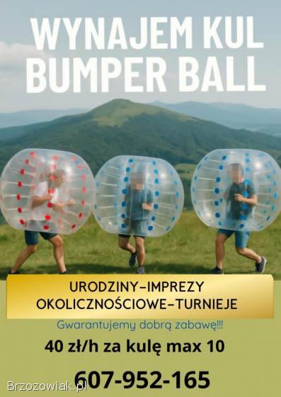 Atrakcja!  Wynajem kuli bamper ball