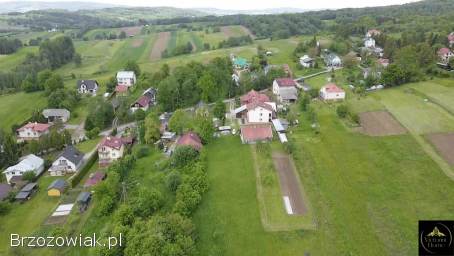 Działka budowlana – Trepcza,  2852 m² z pięknym widokiem,  media i dom do remontu.