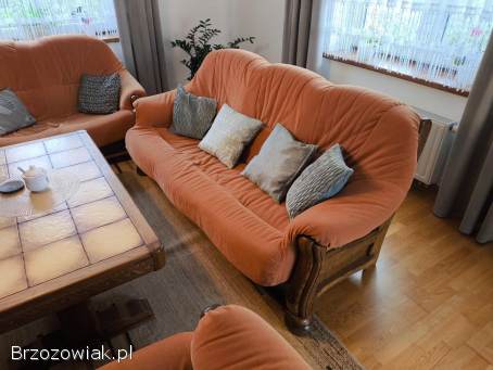 Komplet wypoczynkowy 3,  2,  1 z ławą