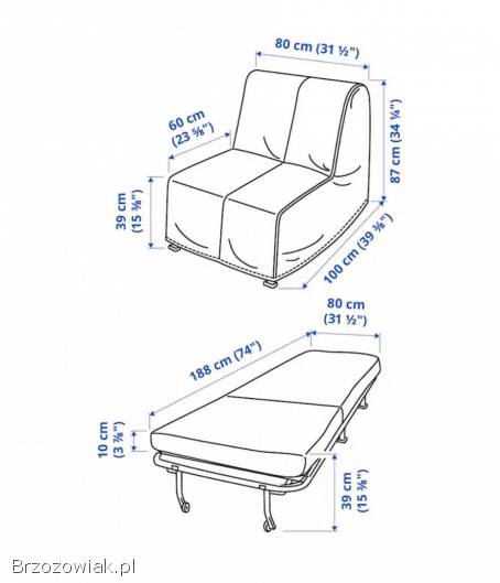 Fotel rozkładany IKEA
