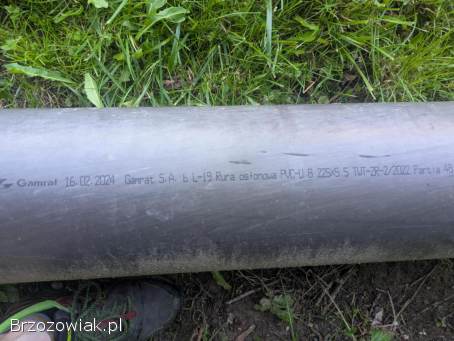 Rura osłonowa PVC-U 225x5.  5 Gamrat czarna