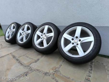 Alufelgi 17 5x112 opony zimowe 225/45R17 ori Seat pasujące do Audi VW Skoda