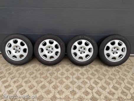 Koła letnie 5x112 R16 Audi 7J ET42 57,  1 stan DB + 205/60 Michelin 5 mm VW Skoda