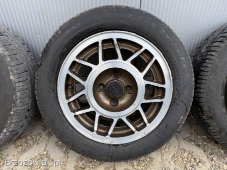 Koła letnie 4x100 R14 AVUS 6J ET38 57,  1 mm stan DB + 185/60 Dębica 3,  5/4,  5 mm