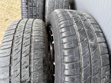 Koła letnie 4x100 R14 AVUS 6J ET38 57,  1 mm stan DB + 185/60 Dębica 3,  5/4,  5 mm