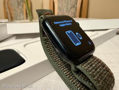 Apple Watch Series 7 45mm GPS + CELLULAR LTE stan BDB kpl.  pasek NIKE