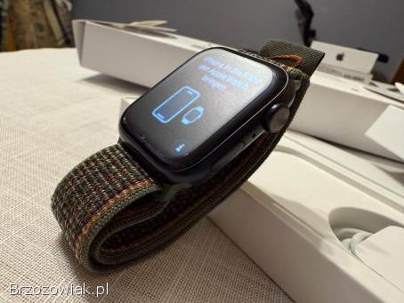 Apple Watch Series 7 45mm GPS + CELLULAR LTE stan BDB kpl.  pasek NIKE