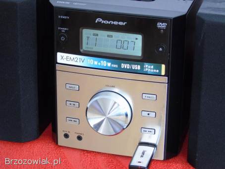 Wieża Pioneer pilot CD USB mp-3 AUX kolumny.  DOSTAWA