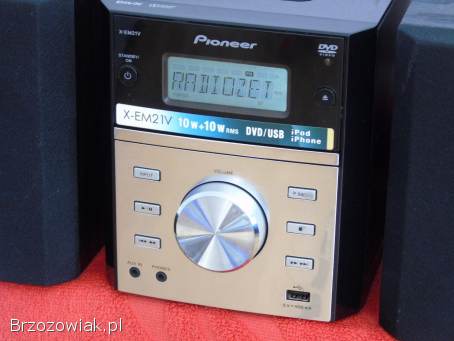Wieża Pioneer pilot CD USB mp-3 AUX kolumny.  DOSTAWA