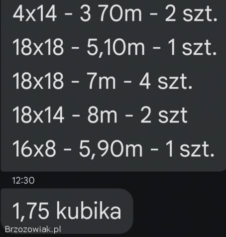 Suche,  grube drewno konstrukcyjne 1,  75m3