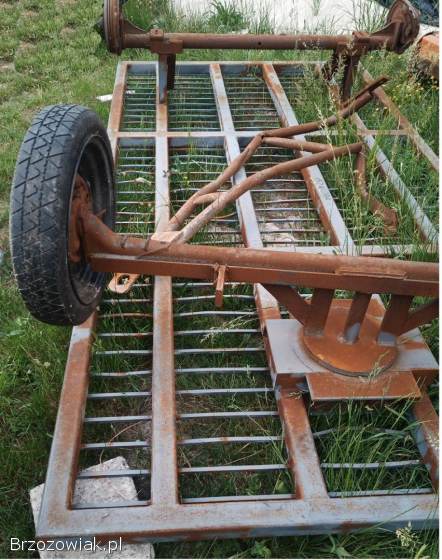 Przyczepa dwuosiowa rolnicza platforma do balotów 152 x 294cm