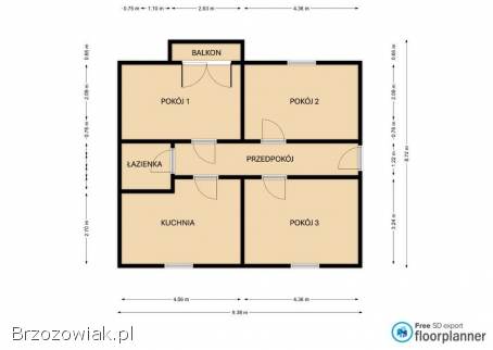 Atrakcyjne 3-pokojowe mieszkanie w centrum miasta