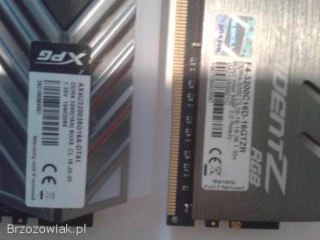 PAMIĘĆ RAM G.  SKILL i ADATA DDR4 -  3200-CL 16 RGB 8 GB RGB