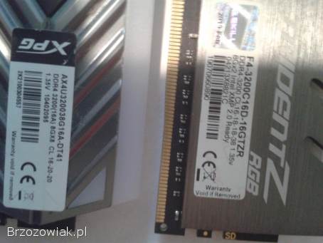 PAMIĘĆ RAM G.  SKILL i ADATA DDR4 -  3200-CL 16 RGB 8 GB RGB