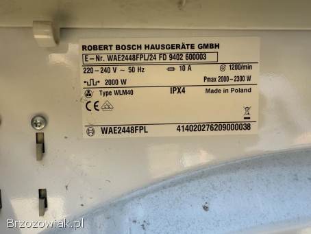Sprzedam używaną pralkę Boscha 7kg klasa A+++