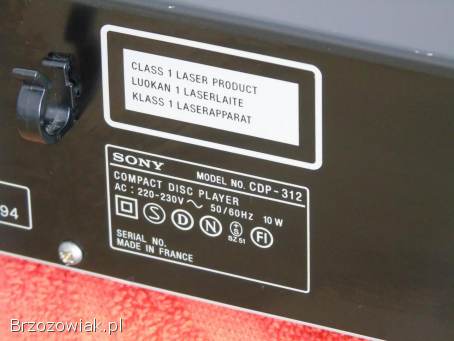 Odtwarzacz płyt Sony CDP-312 sprawny.  WYSYŁKA.