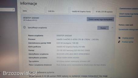 HP Proabook 450 G2 15.  6 i5-4210U 8GB 250GB SSD DVD-RW HDMI