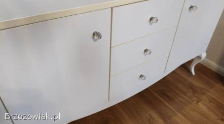 Komoda Glamour / Biała komoda / Meble do salonu