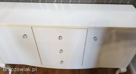Komoda Glamour / Biała komoda / Meble do salonu