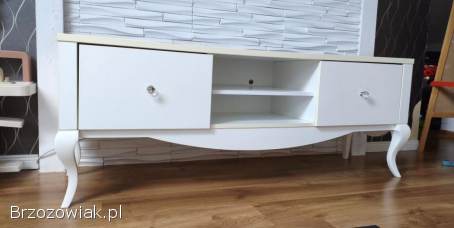 Szafka RTV / Szafa Glamour / pod telewizor / Biała RTV