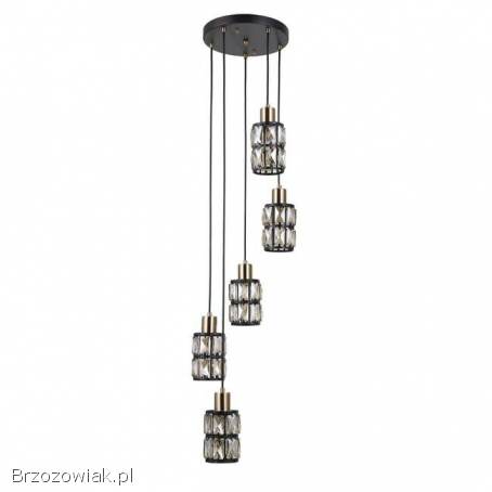 Lampa wisząca Menfi czarno-złota 5 x E27 Italux
