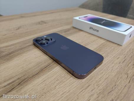Okazja!  Iphone 14 Pro -  Deep Purple!  Super Stan!  Gwarancja!
