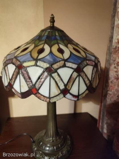 Lampa witrażowa piękne kolory,  wysokość 48 cm
