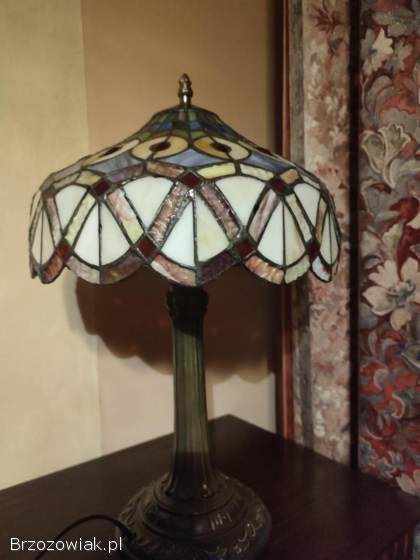 Lampa witrażowa piękne kolory,  wysokość 48 cm