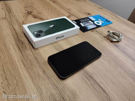 Okazja!  Iphone 13 Zielony!  256GB!  Gwarancja!  Bat 100