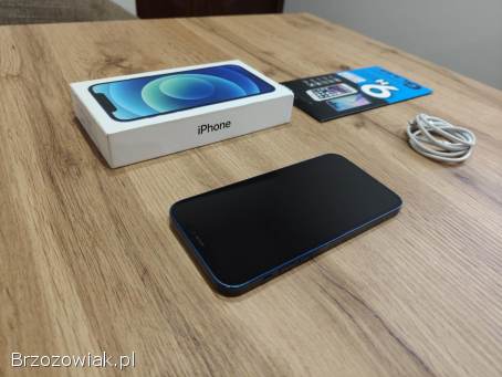 Okazja!  Iphone 12 Niebieski!  Kondycja Bat.  100 Gwarancja!  Polecam!