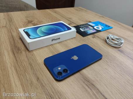 Okazja!  Iphone 12 Niebieski!  Kondycja Bat.  100 Gwarancja!  Polecam!