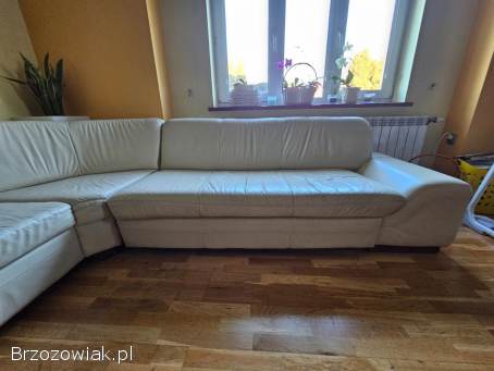 Narożnik skórzany,  pufa skórzana