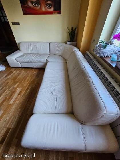 Narożnik skórzany,  pufa skórzana