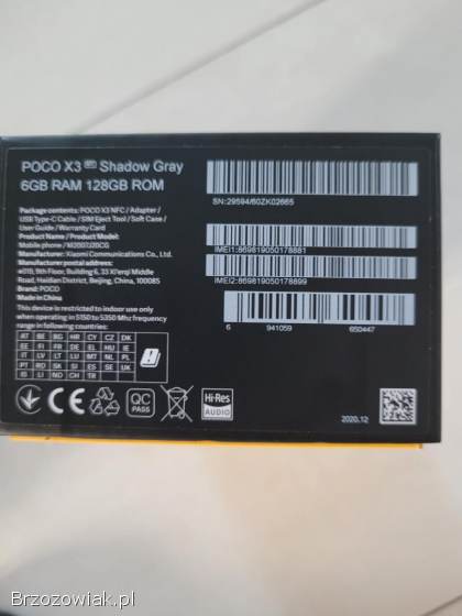 Smartfon POCO X3 NFC