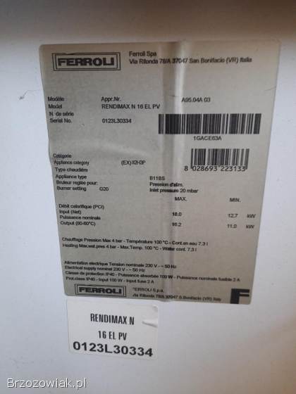 Piec gazowy Ferroli